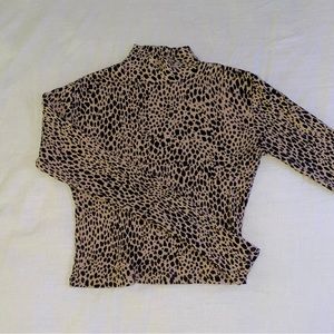 Brandy Melville cheetah print turtle neck